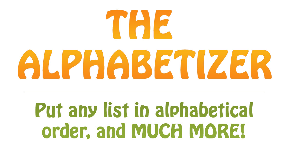 How Can You Benefit By Availing Online Alphabetizer?
